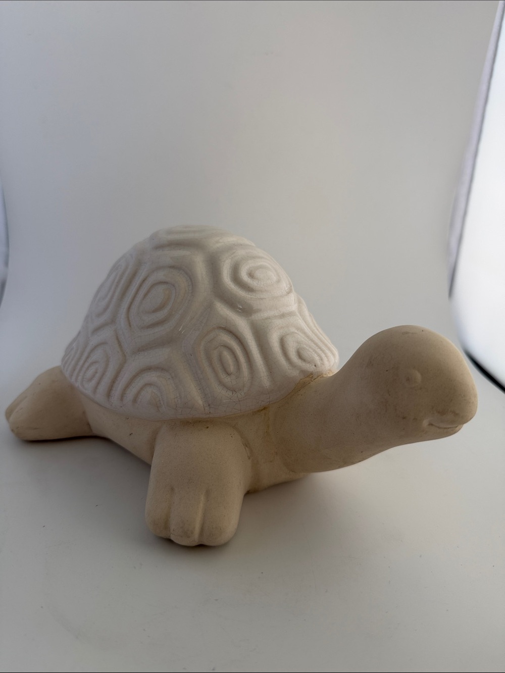 Turtle Glazed Pottery Color Cream